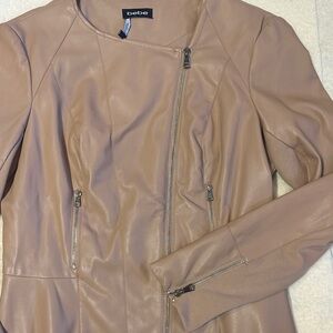 Bebe Women's Beige Leather Jacket